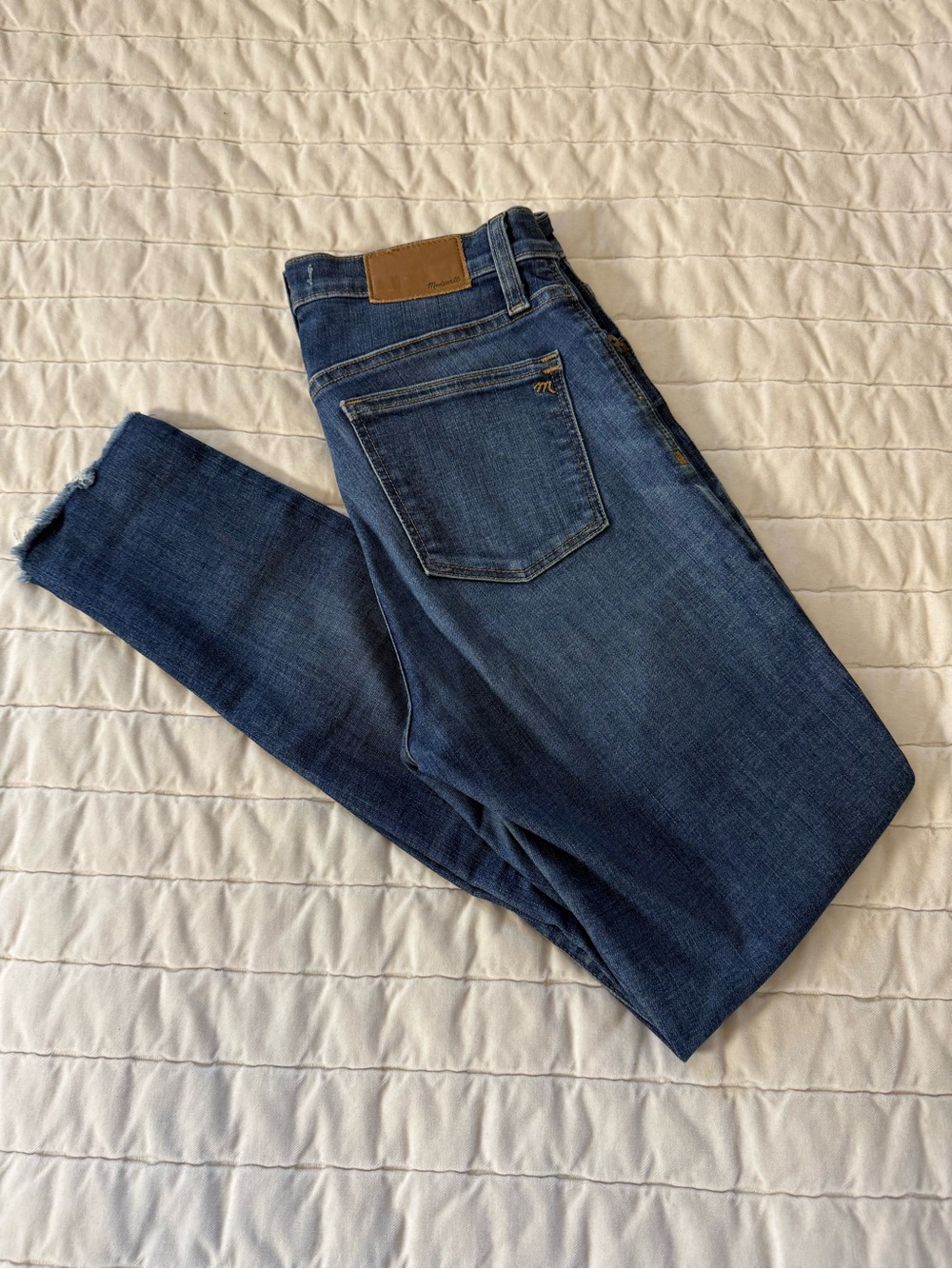 Madewell Women’s 9” High-Rise Skinny Jeans in Dark Blue Denim